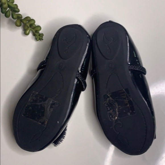 Ositos black ballet paten leather crystal bow girls party shoes 6 - Picture 8 of 8